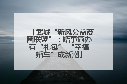 武城“新风公益商圈联盟”：婚事简办有“礼包” “幸福婚车”成新潮