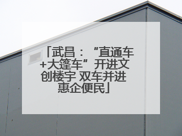 武昌：“直通车+大篷车”开进文创楼宇 双车并进惠企便民