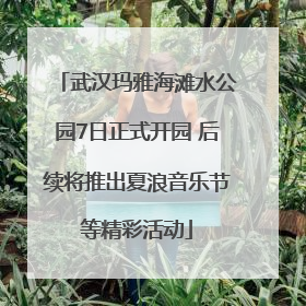 武汉玛雅海滩水公园7日正式开园 后续将推出夏浪音乐节等精彩活动