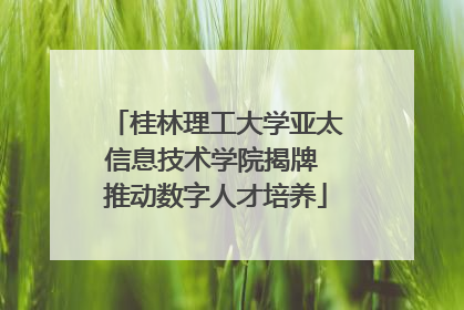 桂林理工大学亚太信息技术学院揭牌 推动数字人才培养