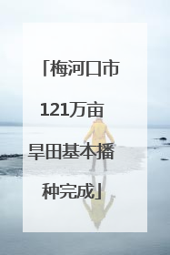 梅河口市121万亩旱田基本播种完成