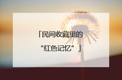 民间收藏里的“红色记忆”