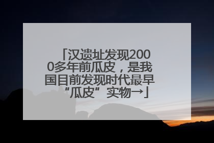 汉遗址发现2000多年前瓜皮，是我国目前发现时代最早“瓜皮”实物→