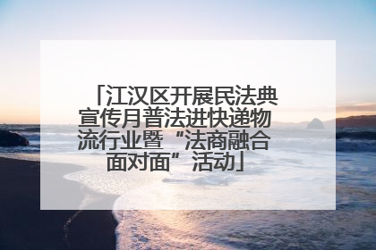 江汉区开展民法典宣传月普法进快递物流行业暨“法商融合面对面”活动