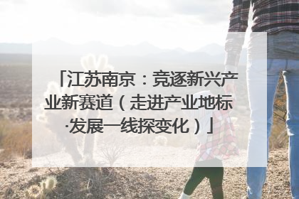 江苏南京：竞逐新兴产业新赛道（走进产业地标·发展一线探变化）