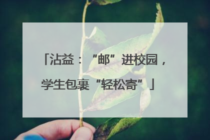 沾益：“邮”进校园，学生包裹“轻松寄”