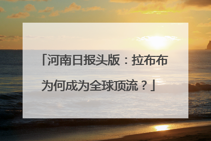 河南日报头版：拉布布为何成为全球顶流？