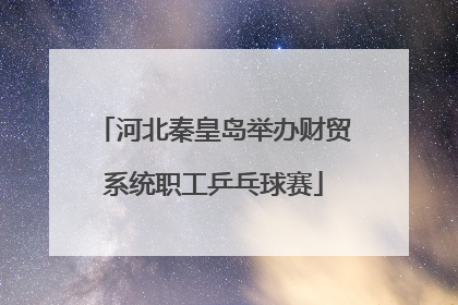 河北秦皇岛举办财贸系统职工乒乓球赛