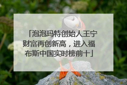 泡泡玛特创始人王宁财富再创新高，进入福布斯中国实时榜前十