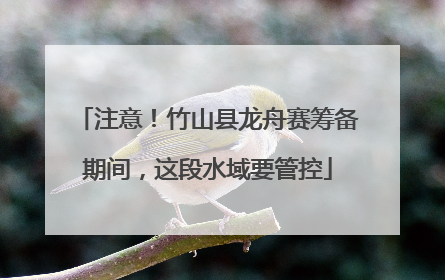 注意！竹山县龙舟赛筹备期间，这段水域要管控