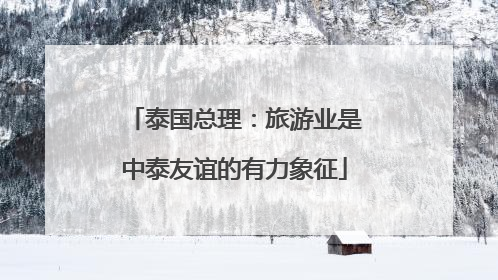 泰国总理：旅游业是中泰友谊的有力象征