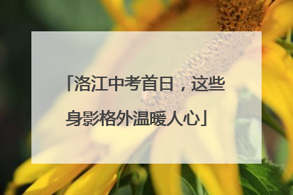 洛江中考首日，这些身影格外温暖人心
