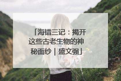 海错三记：揭开这些古老生物的神秘面纱｜盛文强