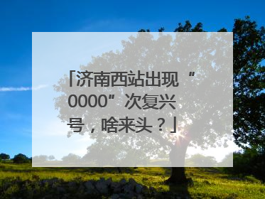 济南西站出现“0000”次复兴号，啥来头？