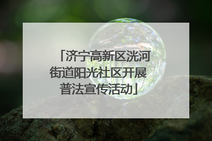 济宁高新区洸河街道阳光社区开展普法宣传活动