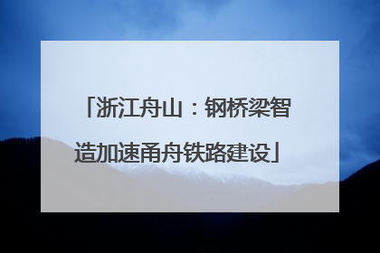 浙江舟山：钢桥梁智造加速甬舟铁路建设