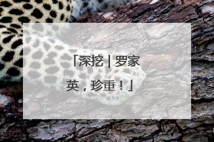 深挖｜罗家英，珍重！