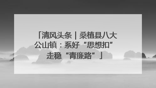 清风头条｜桑植县八大公山镇：系好“思想扣” 走稳“青廉路”