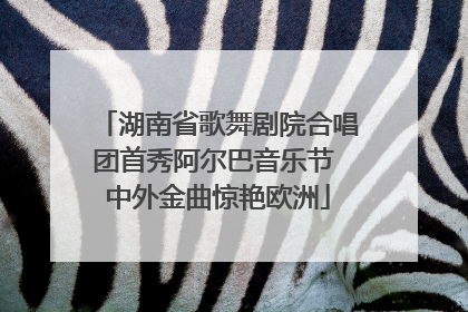 湖南省歌舞剧院合唱团首秀阿尔巴音乐节 中外金曲惊艳欧洲