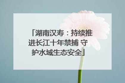 湖南汉寿：持续推进长江十年禁捕 守护水域生态安全