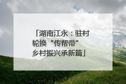 湖南江永：驻村轮换“传帮带” 乡村振兴承新篇