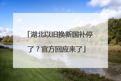 湖北以旧换新国补停了？官方回应来了