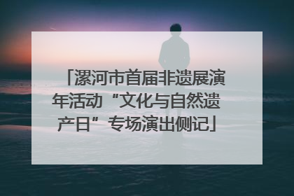 漯河市首届非遗展演年活动“文化与自然遗产日”专场演出侧记
