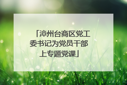漳州台商区党工委书记为党员干部上专题党课