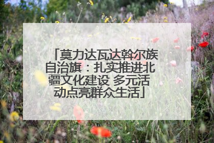 莫力达瓦达斡尔族自治旗：扎实推进北疆文化建设 多元活动点亮群众生活