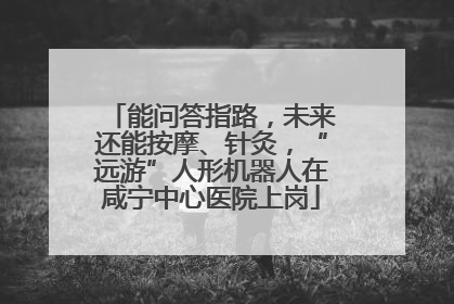 能问答指路，未来还能按摩、针灸，“远游”人形机器人在咸宁中心医院上岗