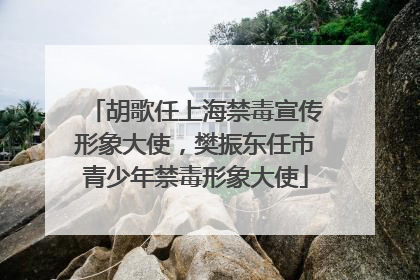 胡歌任上海禁毒宣传形象大使，樊振东任市青少年禁毒形象大使