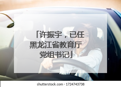 许振宇，已任黑龙江省教育厅党组书记