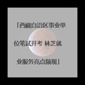 西藏自治区事业单位笔试开考 林芝就业服务亮点频现