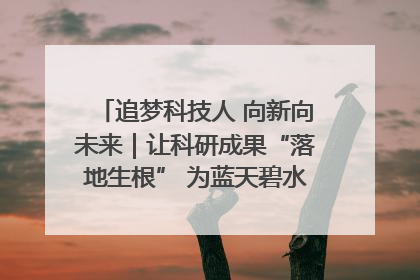 追梦科技人 向新向未来｜让科研成果“落地生根” 为蓝天碧水“保驾护航”