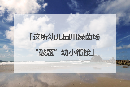 这所幼儿园用绿茵场“破题”幼小衔接