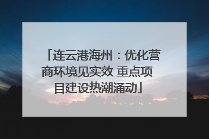 连云港海州：优化营商环境见实效 重点项目建设热潮涌动