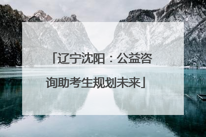 辽宁沈阳：公益咨询助考生规划未来