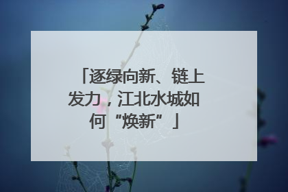逐绿向新、链上发力，江北水城如何“焕新”
