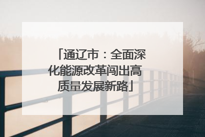 通辽市：全面深化能源改革闯出高质量发展新路