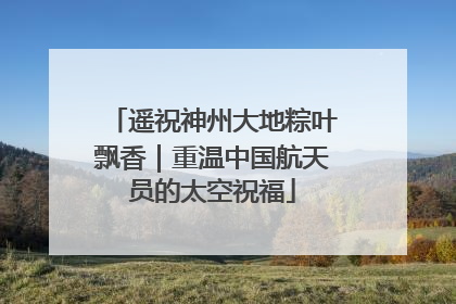 遥祝神州大地粽叶飘香｜重温中国航天员的太空祝福