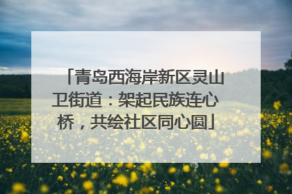 青岛西海岸新区灵山卫街道：架起民族连心桥，共绘社区同心圆