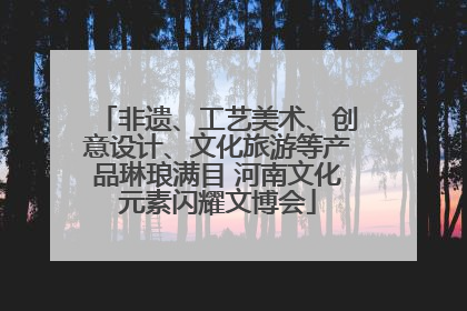 非遗、工艺美术、创意设计、文化旅游等产品琳琅满目 河南文化元素闪耀文博会