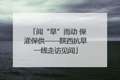闻“旱”而动 保灌保供——陕西抗旱一线走访见闻