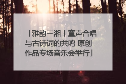 雅韵三湘丨童声合唱与古诗词的共鸣 原创作品专场音乐会举行