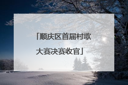 顺庆区首届村歌大赛决赛收官