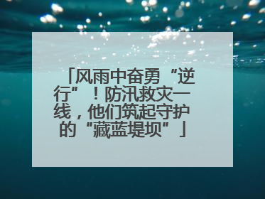 风雨中奋勇“逆行”！防汛救灾一线，他们筑起守护的“藏蓝堤坝”