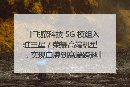 飞骧科技 5G 模组入驻三星 / 荣耀高端机型，实现白牌到高端跨越