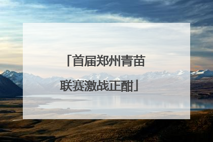 首届郑州青苗联赛激战正酣