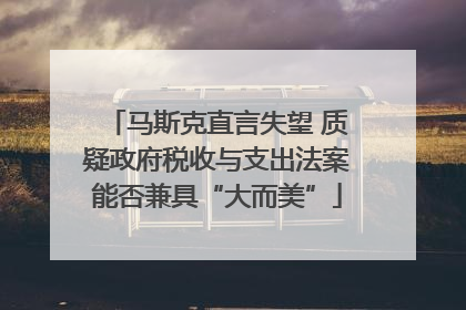 马斯克直言失望 质疑政府税收与支出法案能否兼具“大而美”