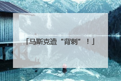 马斯克遭“背刺”！